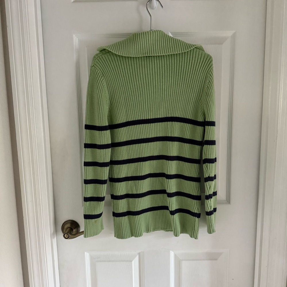 Mint & Navy Striped Pullover - Picture 5 of 5